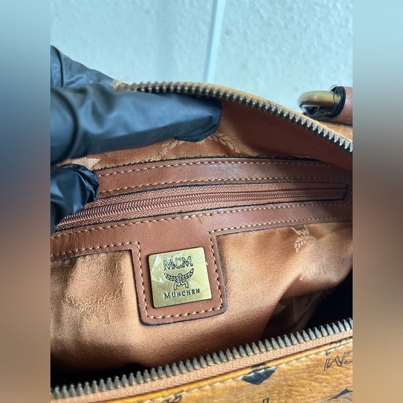 MCM Cognac Visetos Shoulder Bag - Picture 2 of 12